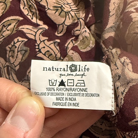 Natural Life Embroidered Bohemian Camisole Top Adjustable Straps Size: M - Picture 6 of 6